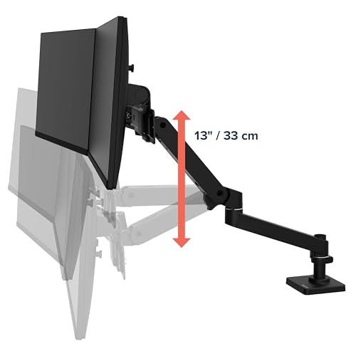 Ergotron – Upgraded LX Pro Premium Dual Direct Monitor Arm, VESA Desk Mount – for 2 Monitors Up to 27 Inches, 9 lbs Each – Matte Black - color: Matte Black