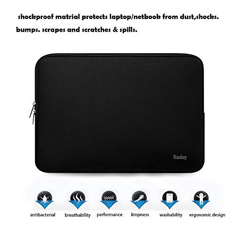 Laptop Case,13-13.3 Inch Resistant Neoprene Portable Computer Sleeve Cover | Laptop Sleeve, Computer Cover/Tablet Briefcase Carrying Bag Compatible Asus/Dell/Fujitsu/HP/Sony/Toshiba/Acer- (Black) - color: Black, size: 13.3 inch