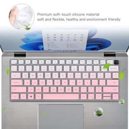 Keyboard Cover for 14" Dell Latitude 3440 5440 5430 5431 5420, Latitude 14" 7440 7430 7420 7410, Latitude 14" 9420 9430, Dell Latitude 9520 9510 7520 15.6" Keyboard Cover Skin, Ombre Pink - color: Ombre Pink