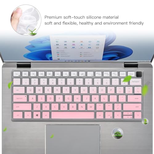 Keyboard Cover for 14" Dell Latitude 3440 5440 5430 5431 5420, Latitude 14" 7440 7430 7420 7410, Latitude 14" 9420 9430, Dell Latitude 9520 9510 7520 15.6" Keyboard Cover Skin, Ombre Pink - color: Ombre Pink