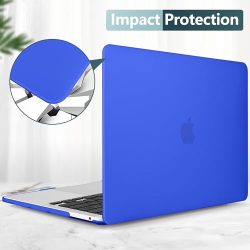 for MacBook Pro 13 inch Case 2023 2022 2021 2020 Release Model: A2338 M2/M1 A2289 A2251 with Touch Bar & Touch ID, Frosted Matte Plastic Hard Shell Case & Keyboard Cover, Deep Blue - color: Deep Blue