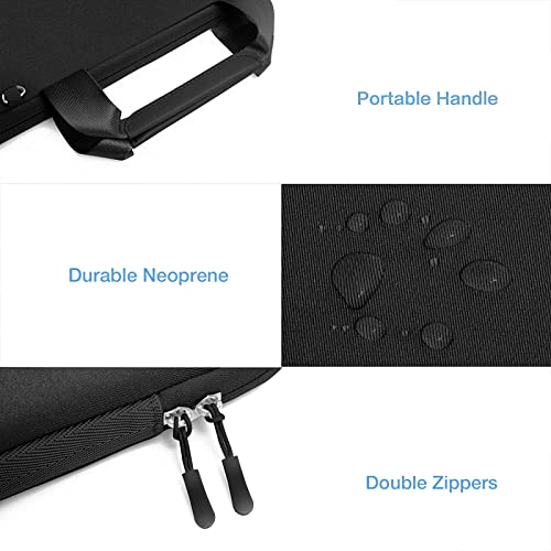 MOSISO Laptop Case 13.3 inch, 13-13.3 inch Laptop Sleeve Carry Computer Bag | Compatible with MacBook Air/Pro 13/Pro 14, HP Dell ASUS Lenovo, Neoprene Bag with Handle&Detachable Small Case, Black - color: Black, size: 13.3 inch