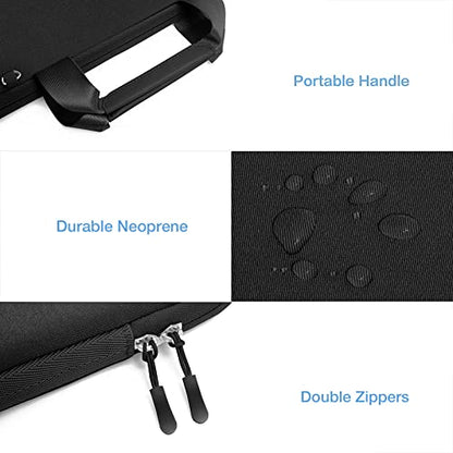 MOSISO Laptop Case 13.3 inch, 13-13.3 inch Laptop Sleeve Carry Computer Bag | Compatible with MacBook Air/Pro 13/Pro 14, HP Dell ASUS Lenovo, Neoprene Bag with Handle&Detachable Small Case, Black - color: Black, size: 13.3 inch
