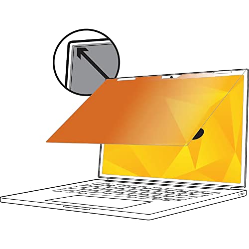 3M Gold Frameless Privacy Filter For 14" Widescreen Laptop, 16:9 Aspect Ratio - size: 12 3/16 x 6 13/16 Inch