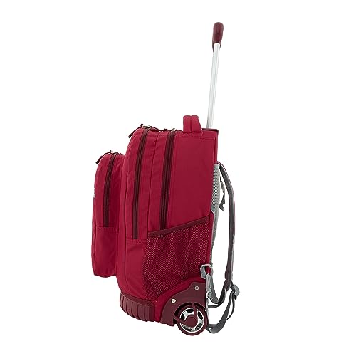 Travelers Club 20" Rolling Backpack with Laptop Compartment, Red - color: Red, size: 20 Inch