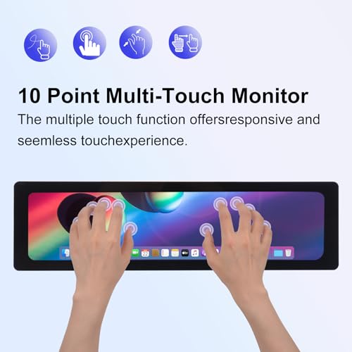 GeeekPi 11.26 inch 1920x440 HDMI LCD Capacitive Touch Screen for Raspberry Pi 5/4B/3B+/3B