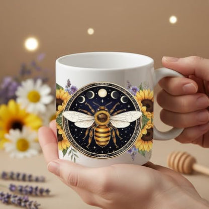 Bee Gnome Sunflower UV DTF Cup Wraps, 10 Sheets Transfer Sticker | Waterproof UV DTF Stickers, Custom Vinyl Decals for 16oz Coffee Cups Tumblers Bottles Mugs, DIY Gifts & Crafts - style: Bee with Gnome and Sunflower