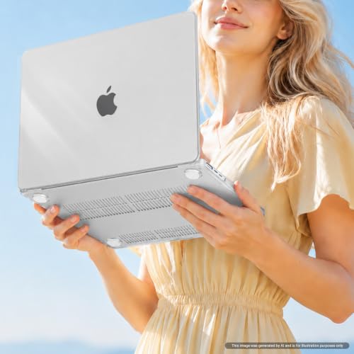 MOSISO Compatible with MacBook Air 15 inch Case M5 2026 M4 M3 M2 2025-2023 | A3448 A3241 A3114 A2941, Scratch-Resistant Protective Hard Shell Case&Keyboard Cover&ScreenFilm&Pouch, Crystal Clear - color: Crystal Clear