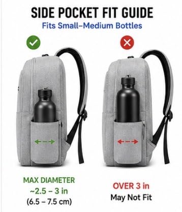 Laptop Backpack with USB Charging Port, Water-Resistant, Multiple Pockets, Travel Business Bag, Grey/Blue (Gray) - color: Gray