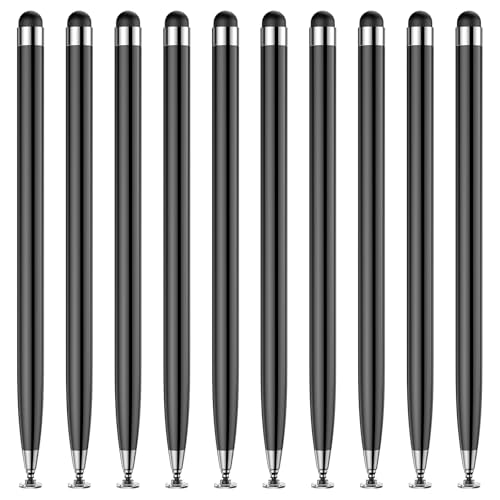 10PCS Stylus Pen for Touchscreen,Lightweight 2 in 1 Design | Stylus Pen for iPad,Nintendo Switch,iPhone, Android Tablets Capacitive Touch Screen,Stylus for Drawing,Note-Taking & Gaming - color: 10PCS Black