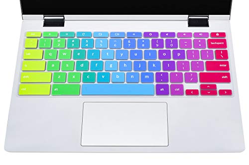Colorful Keyboard Cover for Lenovo IdeaPad Slim 3 Chromebook 14", Lenovo Chromebook Flex 3 11"/IdeaPad 3 11.6, Flex 5 5i 13/ Spin X360 2-in-1/C330 C340 100e 300e 500e 11.6, Rainbow - color: Rainbow