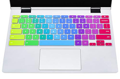 Colorful Keyboard Cover for Lenovo IdeaPad Slim 3 Chromebook 14", Lenovo Chromebook Flex 3 11"/IdeaPad 3 11.6, Flex 5 5i 13/ Spin X360 2-in-1/C330 C340 100e 300e 500e 11.6, Rainbow - color: Rainbow