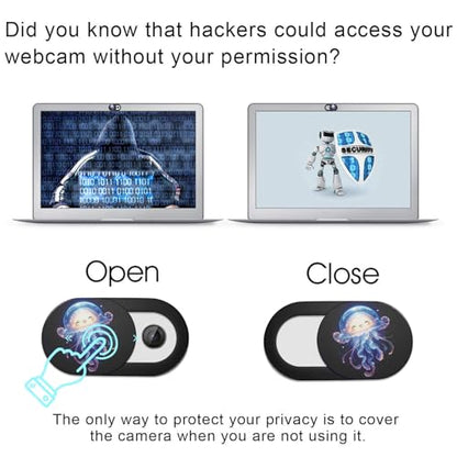 SIREG Webcam Cover Ultra Thin - Web Camera Cover fits Laptop,Tablet,PC,Computer, Smartphone, Protect Your Privacy and Security,Strong Adhesive (Jellyfish A- 3 Pack) - color: Jellyfish A- 3 pack