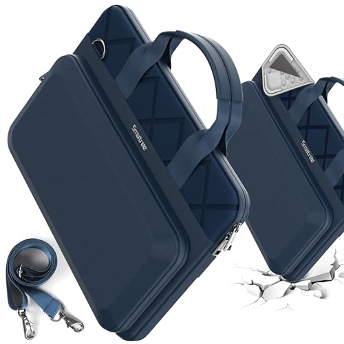 Smatree CityShield 17-18 inch Laptop Shoulder Bag, Water-Resistant Sleeve | for DELL,Alienware,ASUS TUF/Rog Strix,for HP,Lenovo,MSI,360 Protective Case with Hard Shell Accessory Pocket,Blue (MC01) - color: Blue, size: 17-18 inch (MC01)