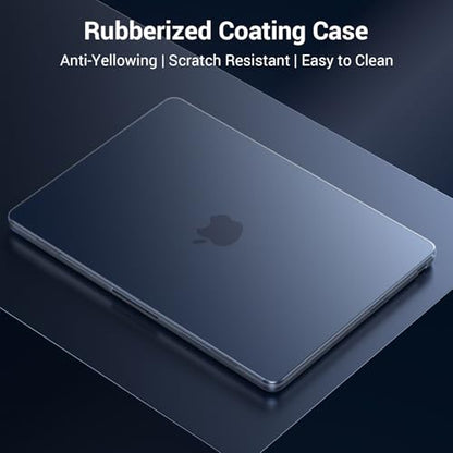 MOSISO Compatible with MacBook Air 13 inch Case M5 2026 M4 M3 M2 2025-2022 | A3449 A3240 A3113 A2681, Scratches-Resistant Protective Hard Shell for MacBook Air 13.6 inch Case, Midnight - color: Midnight