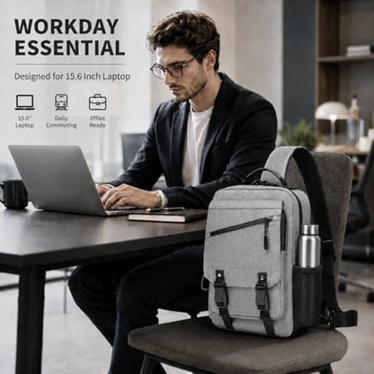 Sling Bag Large Capacity: Crossbody Bag for Men Fits 15.6 Inch Laptop A4 Files with Anti Theft USB Port - color: 39-light Grey
