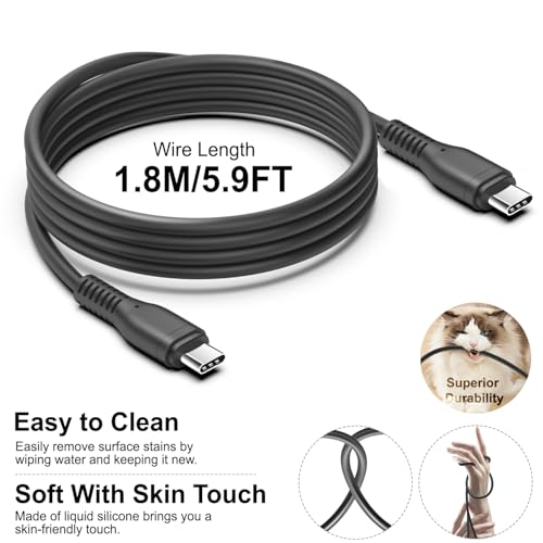 HKY 240W USB C Power Adapter 48V 5A /36V 5A GaN-Based Ultra Compact PD3.1 Power Supply with Detachable USB C Cable for AI Desktop Supercomputer Gaming Laptops PC eBikes Robots Workstation and More