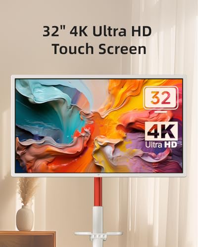 KTC MEGAPAD 32" 4K UHD Smart Portable TV, Google EDLA Certified, Touch Screen Portable Monitor, 8G RAM+128G Storage, 9500mAh Battery, Dual 6W Speakers, Full Swivel Rotation, Remote Control, A32Q7 Pro - size: 32 inch