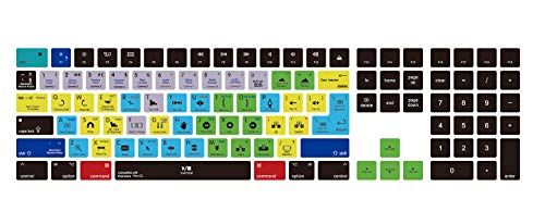 HRH Pro CC Shortcut Hotkey Silicone Keyboard Cover Keypad Skin for Magic Keyboard with Numeric Keypad A1843 MQ052LL/A Released in 2017/2018(US/EU Layout) - color: Hotkey-Pro CC