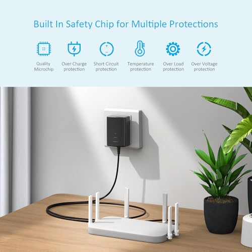 Belker 5V 3A USB C AC DC Adapter 15W Power Supply with 9 Tips | 5V Wall Charger Power Cord for Household Electronics TV Box Router Mini Fan LED Strip Speaker - size: 5V 3A