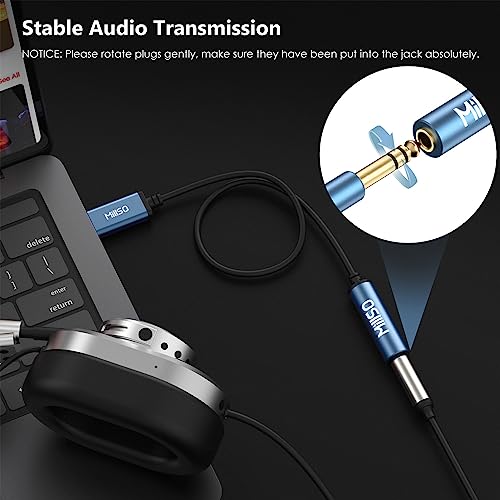 MillSO USB to 1/4 Jack Audio Adapter Type-A to 6.35mm Female TRS Headphone Aux Adapter Stereo USB External Sound Card for Laptop, PC, Amplifier, Speaker, 6.35mm Headphone - style: USB-A Male to 1/4 Female