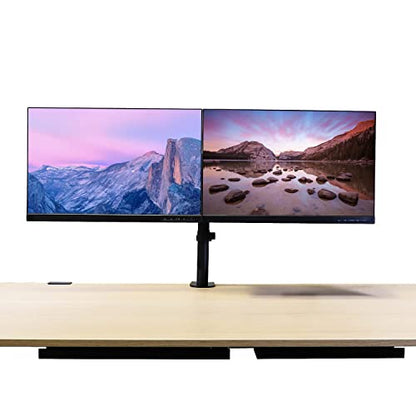 AEONS Dual Monitor Desk Mount Stand, Adjustable Dual Arm Mount fits up to 32 inch LCD Screen with VESA, Clamp and Cable Management, Black - style: Dual Arm, Black