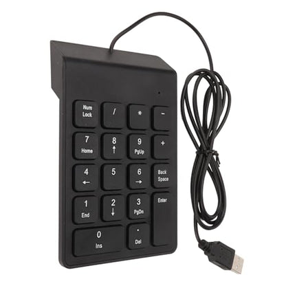 Wired Number Pad 18 Keys, Ergonomic USB Mini Numeric Keypad, Plug and Play Quiet Typing for PC Laptop Desktop, 2 Pack (2 Pack) - size: 2 Pack