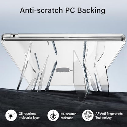 AKIT Scratch Resistant Border Glow Case Compatible with MacBook Air 13 inch 2025 2024 2023 M4 M3 M2 Sturdy Protective Laptop Hard Shell Model A3240 A3113 A2681 with Keyboard & Screen Cover, Clear - color: Crystal Clear