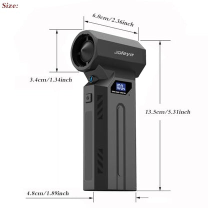 Portable 150W High Speed Turbo Fan air Duster ,130,000RPM led Display 4 Levels Wind Speed and Power, Blowing and Inflating Feature,for Home,outdoor,Car Cordless Air Duster and Rechargeable.Black