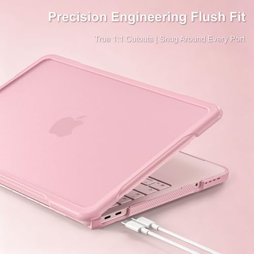 MOSISO Compatible with MacBook Neo Case 13 inch 2026 A3404 A18 Pro Chip | Anti-Crack Cover Protective Hard Shell Case with Shock-Absorbing TPU Bumper, Blush - color: Blush
