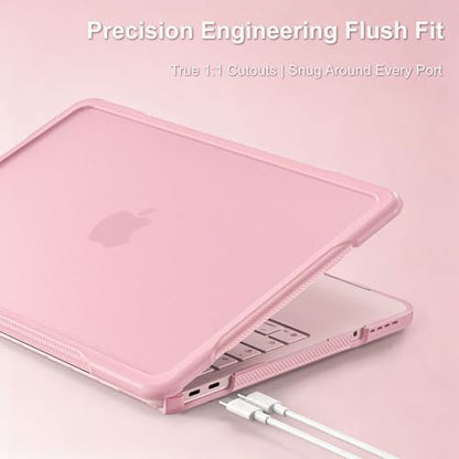 MOSISO Compatible with MacBook Neo Case 13 inch 2026 A3404 A18 Pro Chip | Anti-Crack Cover Protective Hard Shell Case with Shock-Absorbing TPU Bumper, Blush - color: Blush
