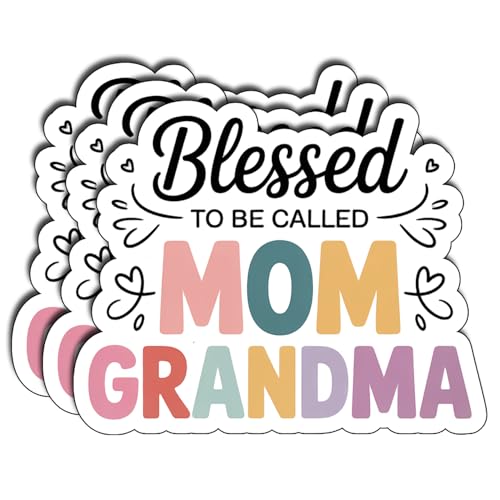 (3Pcs) Blessed to Be Called Mom Sticker Funny Mom Waterproof Vinyl Decals for Books Laptops Phones Tumblers Water Bottles Gifts for Mom Grandma Auntie 2.5"x3" - color: Blessed to Be Called Mom