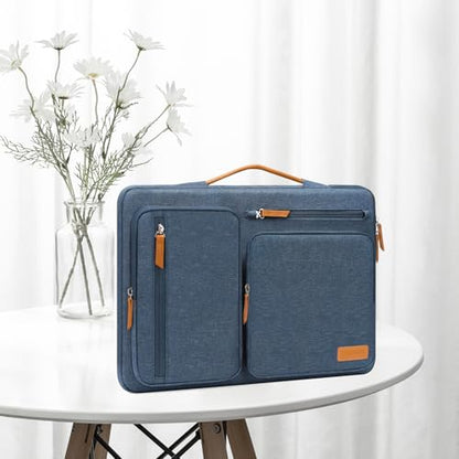 MOSISO 360 Protective Laptop Case 13.3 inch, 13-13.3 inch Laptop Sleeve Compatible with MacBook Air/Pro 13 / Pro 14,HP Dell Acer ASUS,Side Open Carrying Case with 4 Zipper Pockets&Handle, Haze Blue - color: Haze Blue, size: 13.3 inch