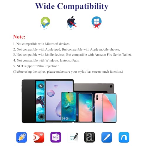 Stylus Pen for Android, Magnetic Phone Pencil, CMARS Fine Point Digital Pens for Touch Screens, Tablet Pen Compatible with iPhone/Samsung/Xiaomi/Huawei/Vivo and Other Android Phone and Tablet - Blue - color: Blue