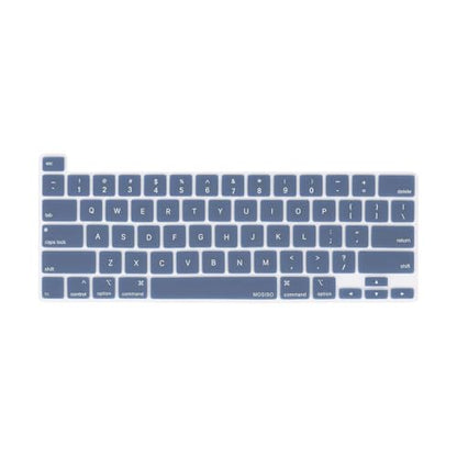MOSISO Keyboard Cover Compatible with MacBook Pro 13 inch M2 2023, 2022, 2021 2020 M1 A2338 A2289 A2251&Compatible with MacBook Pro 16 2020 2019 A2141 Touch ID,Protective Silicone Skin, Steel Blue - color: Steel Blue