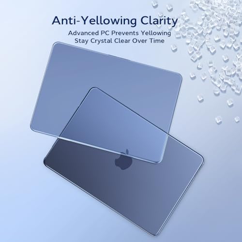 B BELK for MacBook Neo Case 13 inch 2026 Release A3404, Crystal Indigo | Scratch Resistant Protective Hard Shell for Mac Neo Case with Keyboard Cover & Screen Protector, Lightweight, Easy Snap-On - color: Crystal Indigo
