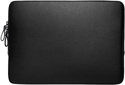 MOSISO Laptop Sleeve Bag 16 inch PU Leather Padded Bag Waterproof Case | Compatible with MacBook Air 15 inch 2026-2023 M5 M4 M3 M2/Pro 16 inch 2026-2019 M5 M4 M3 M2 M1,15-15.6 inch Notebook, Black - color: Black, size: 16 inch