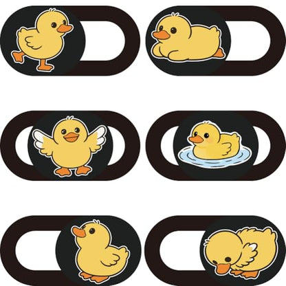 6Pcs 6 Styles Duck Cute Laptop Camera Cover Privacy Guard Accessories, 0.04 Inch Ultra Thin Webcam Cover Slide Protector Blocker for Desktop Computer Tablet Notebook Mini PC Office Use - color: Duck