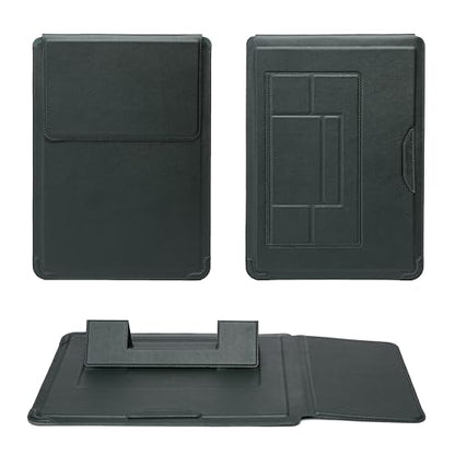 14 Inch Multifunctional Laptop Sleeve Case with Stand Soft Slim Cover for MacBook Pro/Air/ThinkPad X1/Dell XPS/Lenovo Yoga/HP Pavilion/ASUS Zenbook/LG gram/Chromebook 13.5" 13.6" 14.2" 14.5" - color: Dark Green, size: 13.5-14.5 Inch