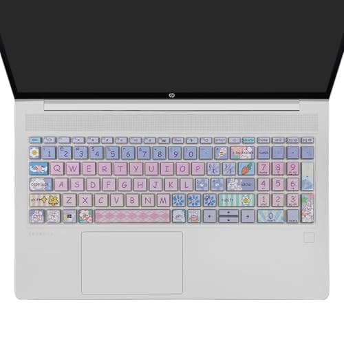 Cute Keyboard Cover for 15.6 inches HP ProBook 450 G8 G9 G10 / ProBook 455 G8 G9 G10 /ProBook 650 G8/HP Zbook Power G8 G9, Silicone Keyboard Skin, US Layout, Cute Bunny - color: Cute Bunny