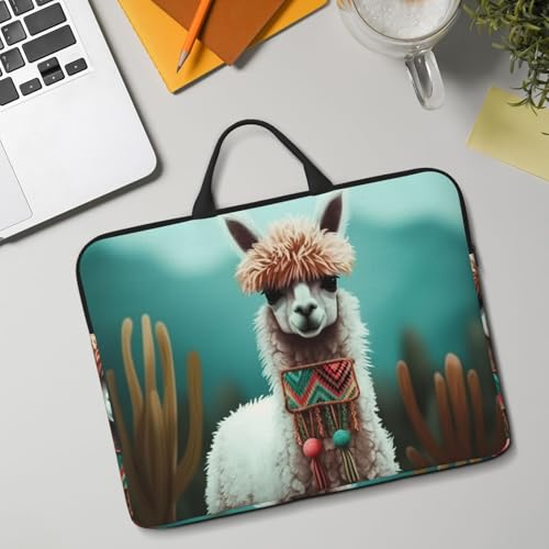 14 Inch Laptop Sleeve Case Waterproof Lightweight Laptop Case Bag Alpaca Travel Laptop Bags With Handle Briefcase Messenger Bag For Women Men