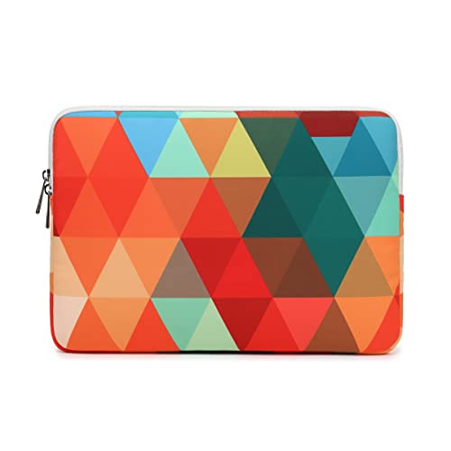Canvaslife Rainbow Peacock Pattern 13 inch Canvas Laptop Sleeve with Pocket 13 inch 13.3 inch Laptop 13 case13 Sleeve - color: Rainbow, size: 13 inch/13.3 inch