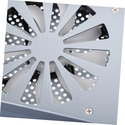KALLORY Aluminum Alloy Laptop Cooler Stand with RGB LED Fan, Ventilated Cooling Pad for Gaming Notebooks, USB Powered Height Adjustable Support for Desk Use