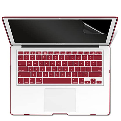 IBENZER Compatible with MacBook Pro 13 Inch Case 2015 2014 2013 end 2012 A1502 A1425, Hard Shell Case with Bag & Keyboard Cover & Screen Film for Old Version Mac Pro Retina 13, Wine Red, R13-WR+3SP - color: Wine Red
