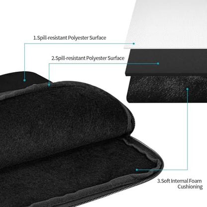 Laptop Sleeve Case 10 inch, Adventures Shockproof Protective Briefcase Computer Bag, Portable Notebook Laptop Cover for MacBook, HP, ASUS, Dell, Lenovo, Acer - size: 10 Incn