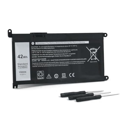 YRDD6 42Wh Laptop Battery Replacement for Dell inspiron 14 15 17 3000 3501 3582 3583 3584 3593 3493 3793 5480 5481 5482 5485 5491 5493 5584 5585 5590 5591 5593 5594 5598 7586 Vostro 5481 1VX1H P93G