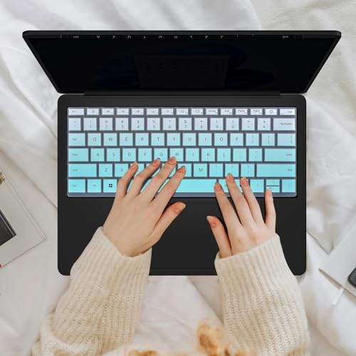 Keyboard Cover for 2026-2024 Microsoft Surface Laptop 8/7(7th Edition) 13.8 & 15 inch, Surface Laptop Accessories Ultra Thin Keyboard Protective Skin -Ombre Mint - color: Ombre Mint