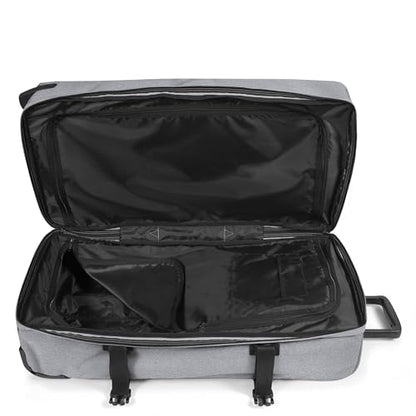 Eastpak Tranverz L – 121L Large Wheeled Luggage with Dual Compartments, TSA Lock, Compression Straps & Smooth-Wheeling System, Sunday Grey - color: Sunday Grey, size: 121 Liter Checked Bag