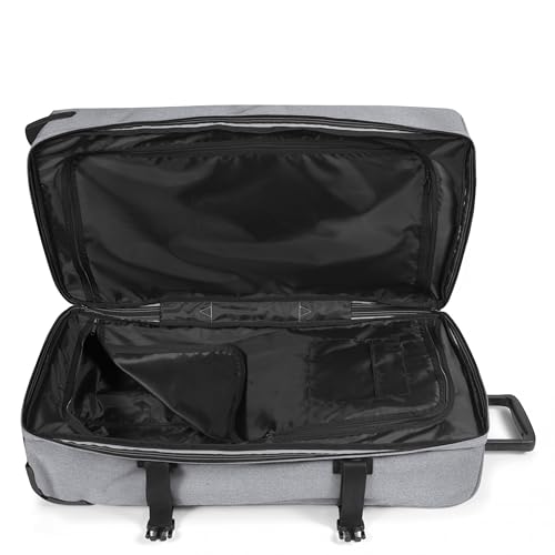 Eastpak Tranverz L – 121L Large Wheeled Luggage with Dual Compartments, TSA Lock, Compression Straps & Smooth-Wheeling System, Sunday Grey - color: Sunday Grey, size: 121 Liter Checked Bag
