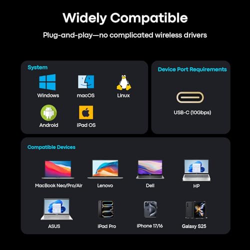 Reborn USB C to Ethernet 5Gb Adapter (0.98FT), Aluminum USB-C to RJ45 5 Gigabit Network Adapter Compatible with USB4, Thunderbolt 5/4, Plug & Play for MacBook, XPS Laptop, and USBC Devices